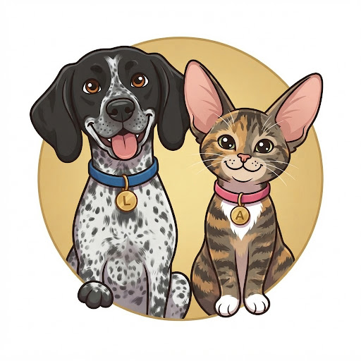 Illustration of Athena and Loki